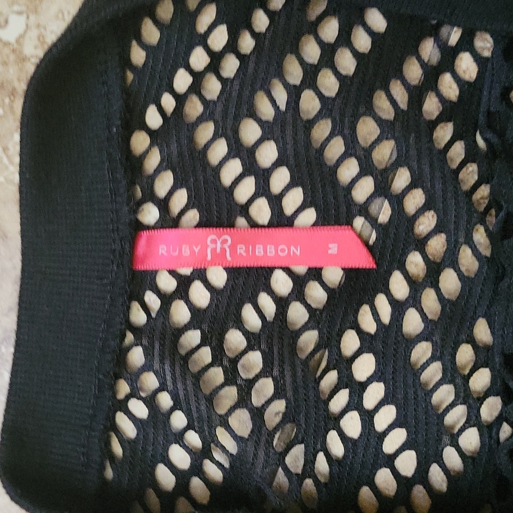 Ruby Ribbon Mesh Top - Picture 2 of 2